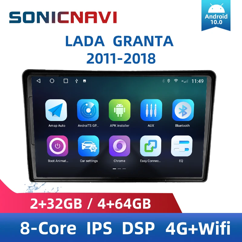 Автомобильный радиоприемник SONICnavi для LADA GRANTA 2011-2018 мультимедийный плеер Android GPS Bluetooth 4G Wifi DSP Carplay стереоприемник
Автомобильный радиоприемник SONICnavi для LADA GRANTA 2011-2018 мультимедийный плеер Android GPS Bluetooth 4G Wifi DSP Carplay стереоприемник