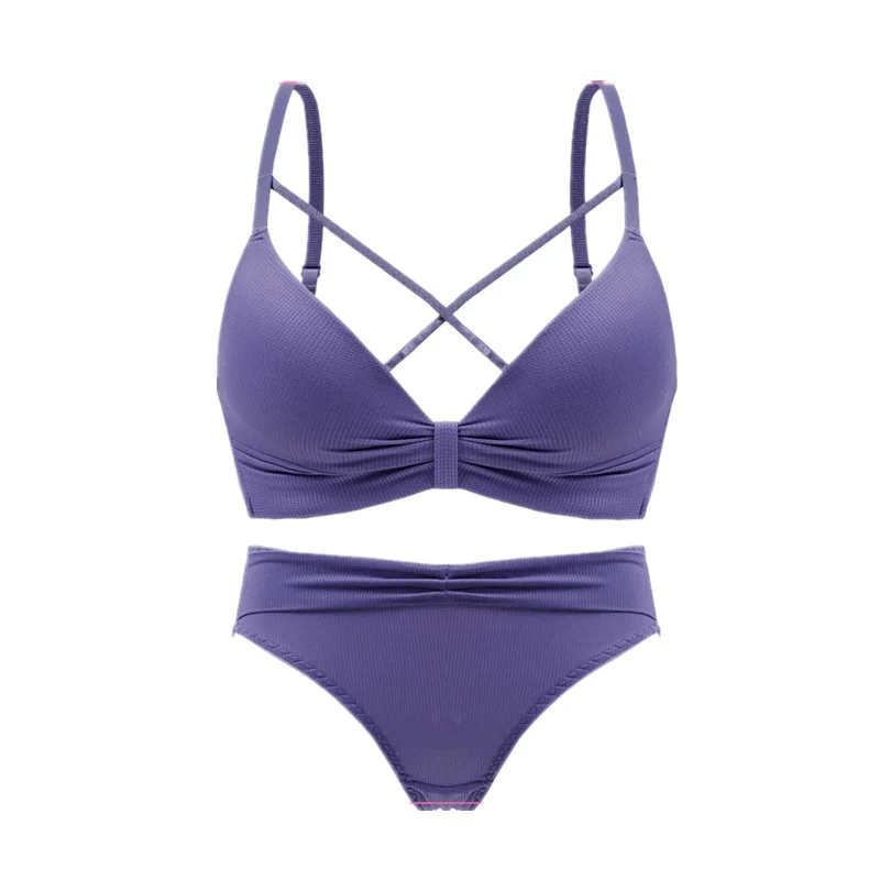 Women Underwear Sexy Triangle Cup Front Cross Gathering Breast Lingerie For Small Breasts Ladies Wire-Free Breathable Bra
Women Underwear Sexy Triangle Cup Front Cross Gathering Breast Lingerie For Small Breasts Ladies Wire-Free Breathable Bra