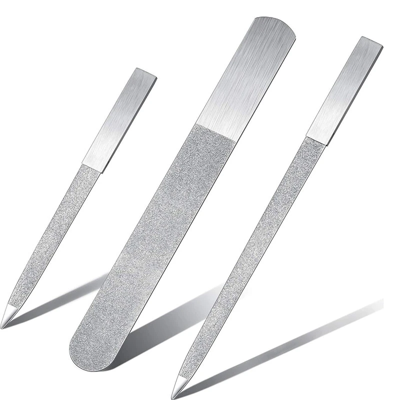 3-Piece Nail File Set Stainless Steel Double-Sided Nail File Buffer File Nail File Suitable for Salon, Family and Travel
3-Piece Nail File Set Stainless Steel Double-Sided Nail File Buffer File Nail File Suitable for Salon, Family and Travel