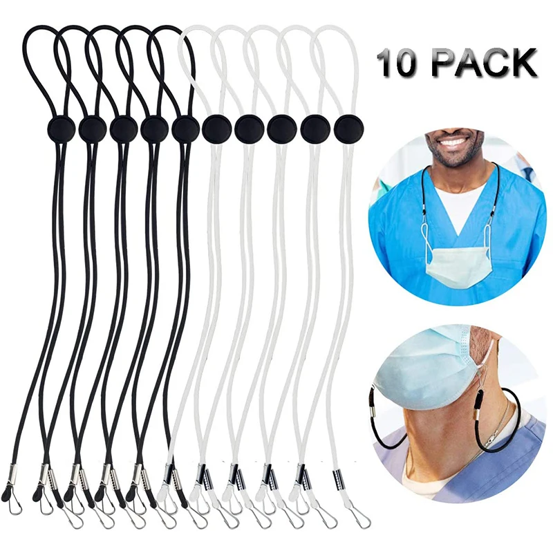 10Pcs Mask Extension Lanyard with Blukle Adjustable Mask Rope Hanging Straps Handy&Convenient Rest Holder Rope Hang On Neck
10Pcs Mask Extension Lanyard with Blukle Adjustable Mask Rope Hanging Straps Handy&Convenient Rest Holder Rope Hang On Neck