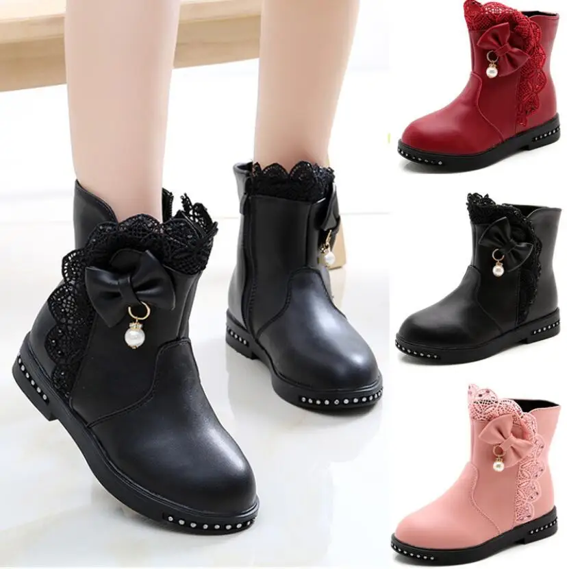 Children Winter Boots for Girls Rhinestone Bowtie Flower Fashion Plush Boots Princess Flats Dress Shoes Warm Girls Snow Boots
Children Winter Boots for Girls Rhinestone Bowtie Flower Fashion Plush Boots Princess Flats Dress Shoes Warm Girls Snow Boots