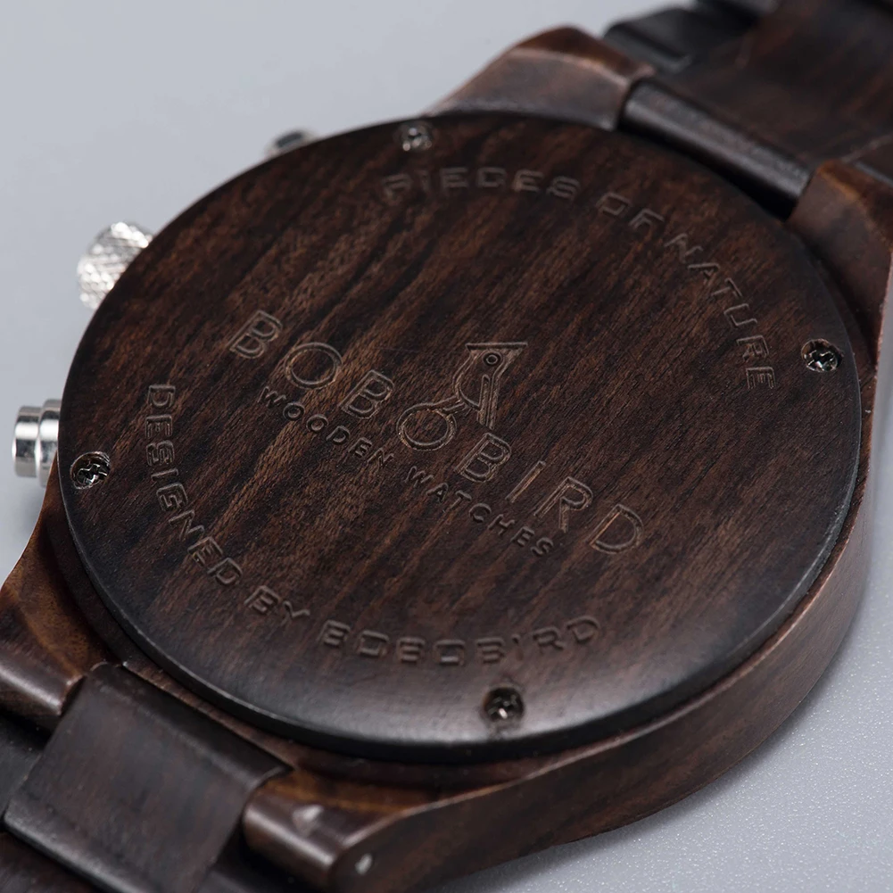 Часы мужские деревянные с хронографом в подарок | Наручные часы