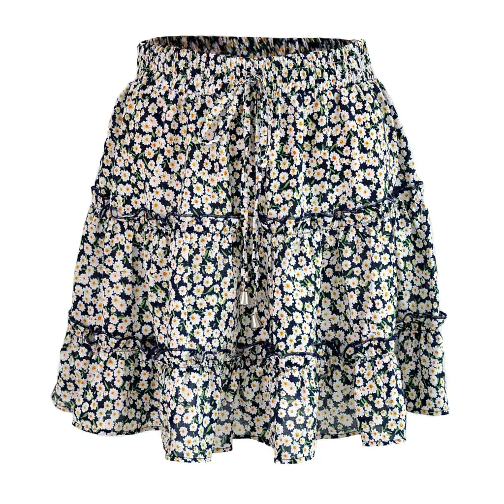 ArtSu 2020 Summer Bohemian Floral Mini Skirt Ruffle Cute Beach Skirts Women High Waist Short A Line Saia Mujer ASSK20293
ArtSu 2020 Summer Bohemian Floral Mini Skirt Ruffle Cute Beach Skirts Women High Waist Short A Line Saia Mujer ASSK20293