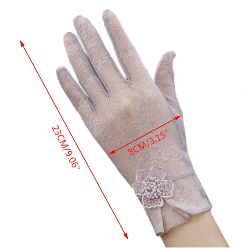 Women Summer UV Protection Lace Gloves Touch Screen Non-Slip Ice Silk Sunscreen Wedding Driving Thin Short Mittens
Women Summer UV Protection Lace Gloves Touch Screen Non-Slip Ice Silk Sunscreen Wedding Driving Thin Short Mittens