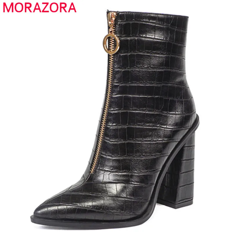 MORAZORA 2020 top quality women ankle boots pointed toe zip autumn short boots concise high heel dress shoes ladies office shoes
MORAZORA 2020 top quality women ankle boots pointed toe zip autumn short boots concise high heel dress shoes ladies office shoes
