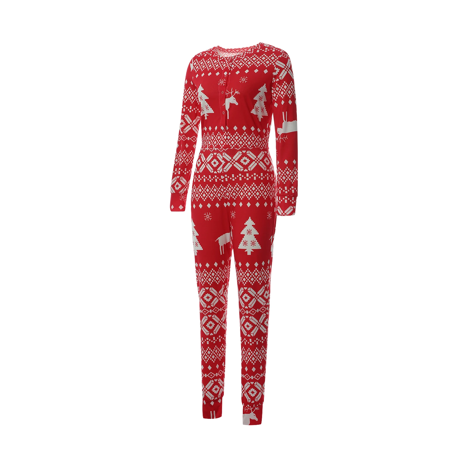 Female Christmas Jumpsuit Women Floral Print Round Neck Long Sleeve Romper with Buttons Women Spring Autumn Jumpsuit
Female Christmas Jumpsuit Women Floral Print Round Neck Long Sleeve Romper with Buttons Women Spring Autumn Jumpsuit