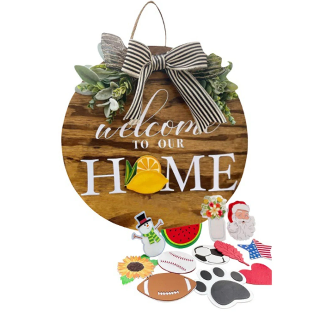 Wooden Seasonal Door Signs Can Replace Round Wooden Door Signs with Burlap Bow 11 Decorations
Wooden Seasonal Door Signs Can Replace Round Wooden Door Signs with Burlap Bow 11 Decorations