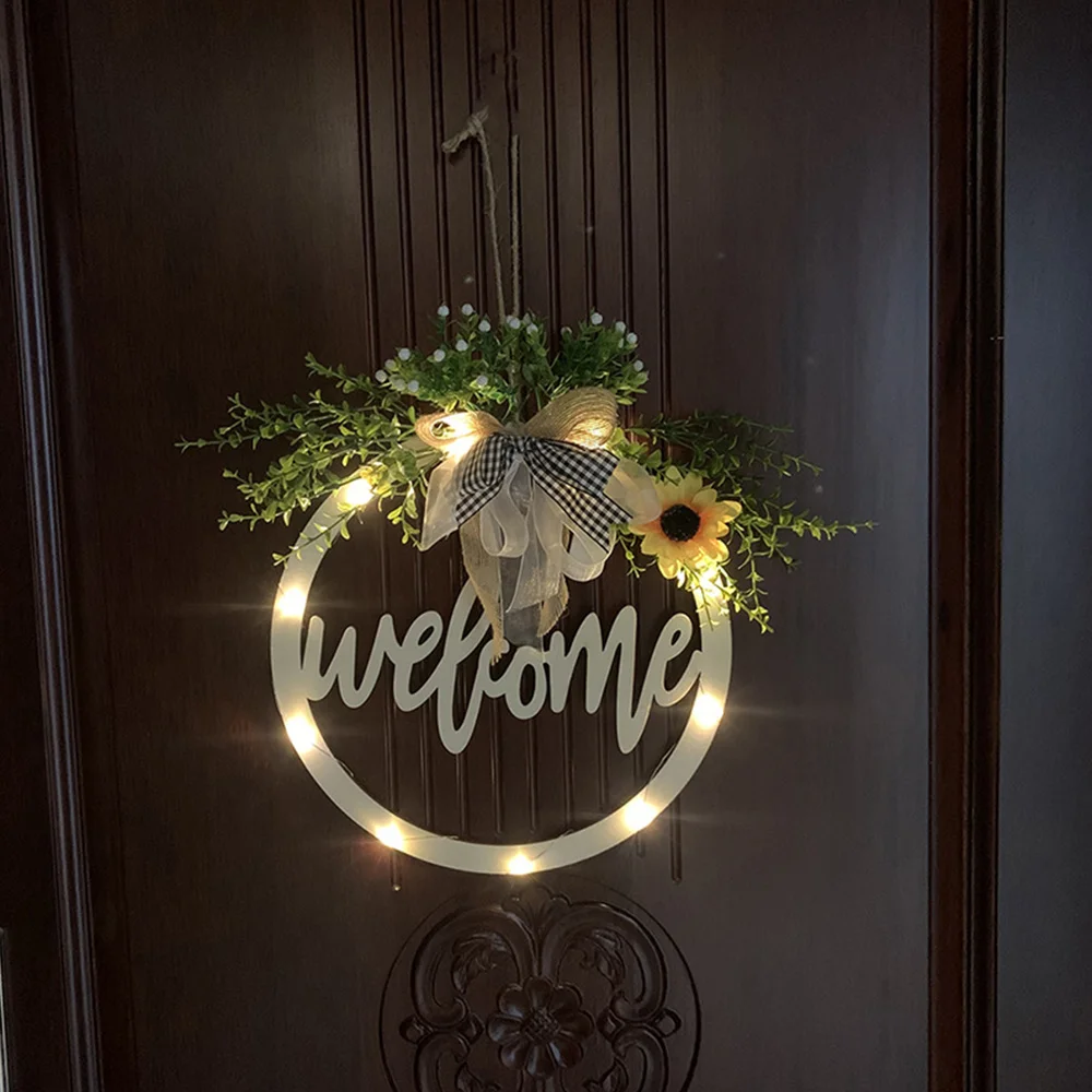 Welcome/Hello Sign Wreath Round Wood Sign Hanging Spring Sunflower Wreath Greenery Wreath Decoration Spring Front Door Decor
Welcome/Hello Sign Wreath Round Wood Sign Hanging Spring Sunflower Wreath Greenery Wreath Decoration Spring Front Door Decor