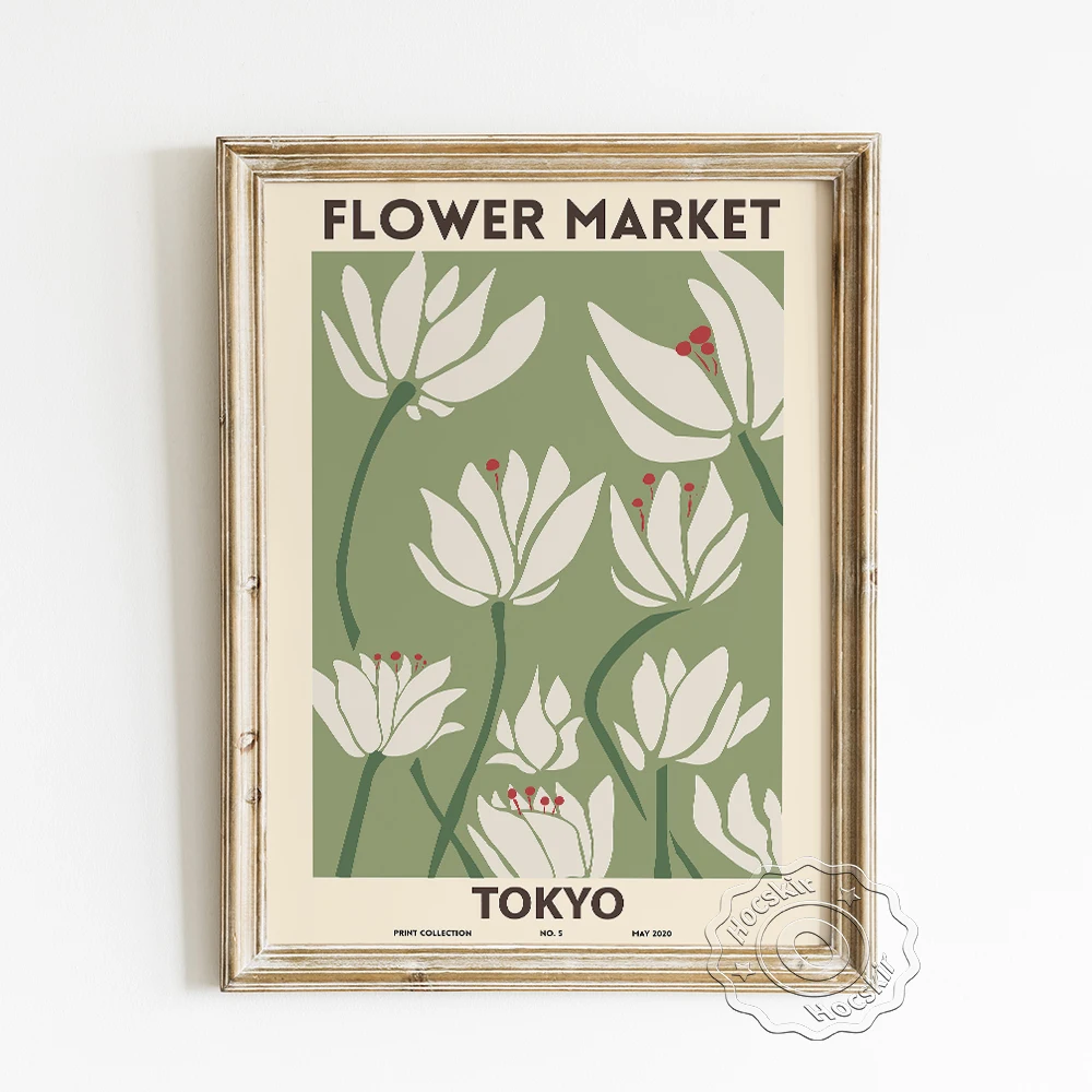 Tokyo Flower Market Watercolour Exhibition Poster, Nordic Style Green Flora Collection, Minimalism Canvas Painting Home Decor
Tokyo Flower Market Watercolour Exhibition Poster, Nordic Style Green Flora Collection, Minimalism Canvas Painting Home Decor