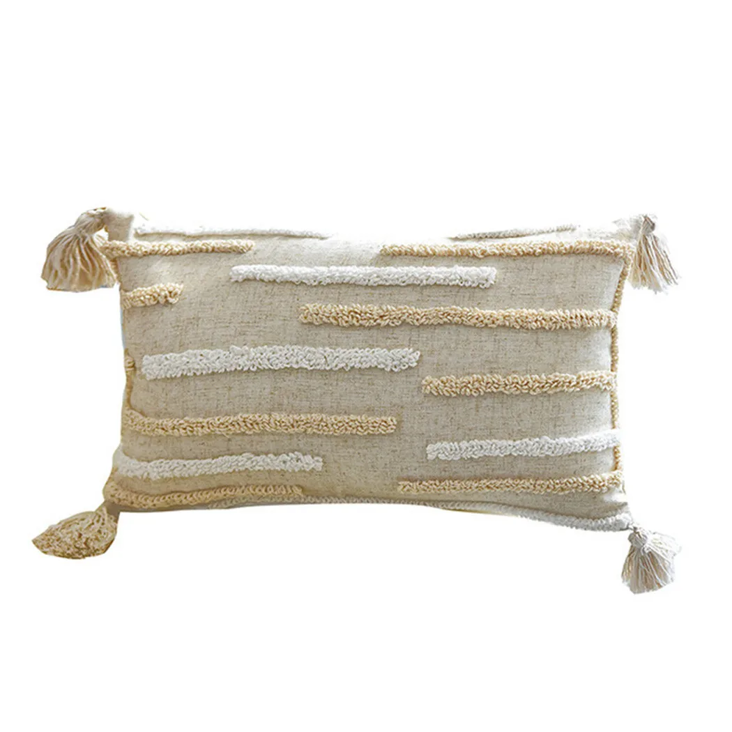 Boho Style Cushion Cover Pillow Cover Cotton Linen Tufted Using Tufting Process There Is A Sense Of Three-dimensional Tassles
Boho Style Cushion Cover Pillow Cover Cotton Linen Tufted Using Tufting Process There Is A Sense Of Three-dimensional Tassles