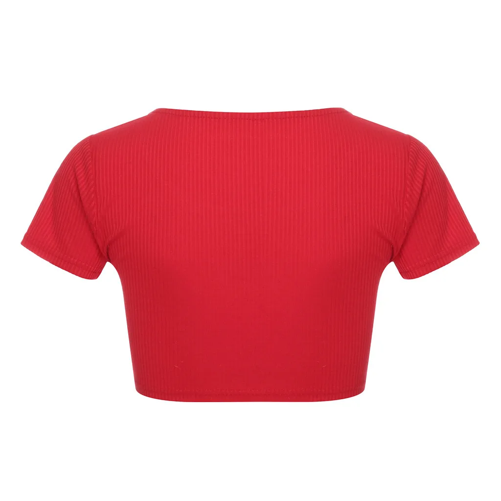 Womens Short Sleeve Crop tops V-Neck Slim Tank Top Sexy Crop Top Short Sleeve T-Shirt Blouse Bandage Stretch Vest Tee Tunique80
Womens Short Sleeve Crop tops V-Neck Slim Tank Top Sexy Crop Top Short Sleeve T-Shirt Blouse Bandage Stretch Vest Tee Tunique80
