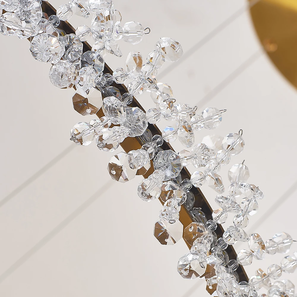 Modern led crystal chandelier for living room three ring gold lighting home decor cristal lamps combined circle light fixture
Modern led crystal chandelier for living room three ring gold lighting home decor cristal lamps combined circle light fixture