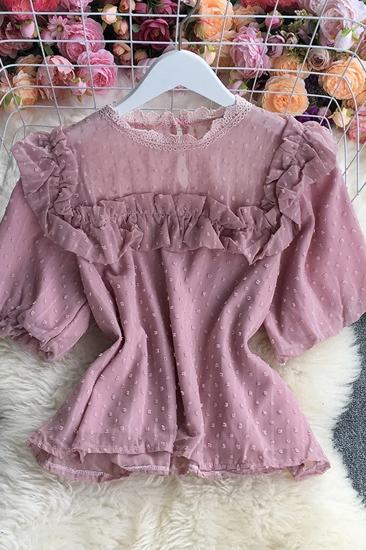 2021 New Summer Sweet stand collar short sleeve Shirt Edible Tree Fungus edge patchwork solid color short Shirt Top
2021 New Summer Sweet stand collar short sleeve Shirt Edible Tree Fungus edge patchwork solid color short Shirt Top