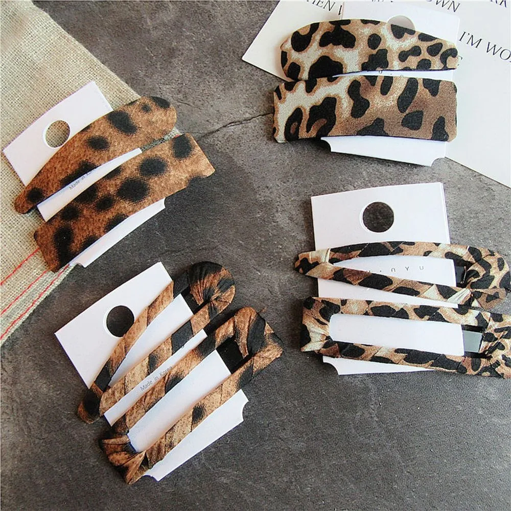 2Pcs New Fashion Women Vintage Hair Pin Clip Leopard Hair Clip Geometric Water Drop Shape Hairpin Clips Hair Styling Accessories
2Pcs New Fashion Women Vintage Hair Pin Clip Leopard Hair Clip Geometric Water Drop Shape Hairpin Clips Hair Styling Accessories