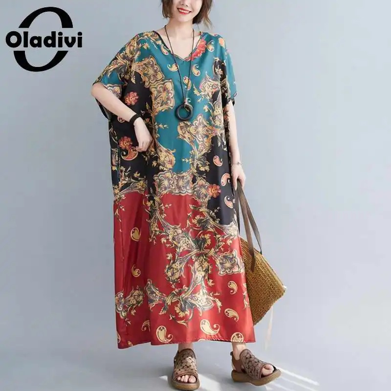 Oladivi Oversize Oversize Fashion Print Maxi Long Dress Women Summer 2021 New Beach Wear Boho Dresses Tunic 3XL 4XL 5XL 6XL 7XL
Oladivi Oversize Oversize Fashion Print Maxi Long Dress Women Summer 2021 New Beach Wear Boho Dresses Tunic 3XL 4XL 5XL 6XL 7XL
