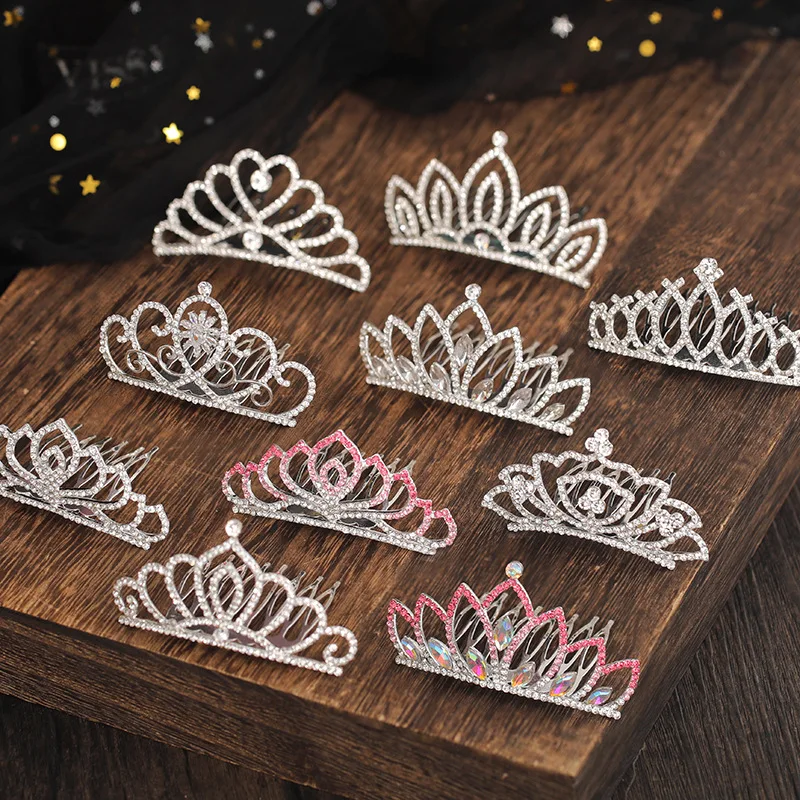 Children's Crown Delicate Cute Crystal Hair Comb Rhinestone Flower Girl Small Crown Tiara Head Ornament Hair Accessories
Children's Crown Delicate Cute Crystal Hair Comb Rhinestone Flower Girl Small Crown Tiara Head Ornament Hair Accessories