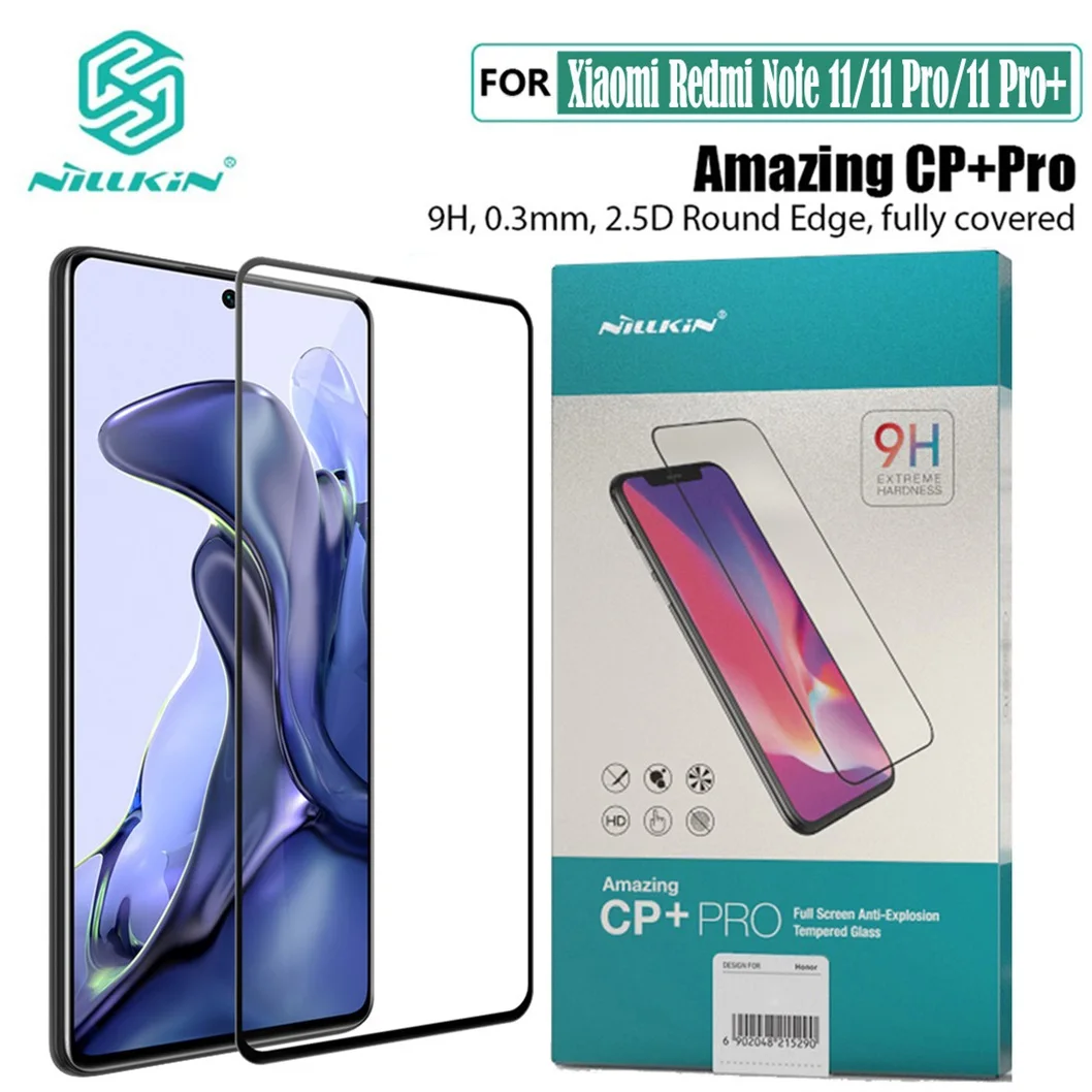 Для Xiaomi Redmi Note 11 /11 Pro/ 11 Pro + Plus 5G закаленное стекло Nillkin CP + PRO Полное клеевое полноэкранное Защитное стекло для Redmi Note11
Для Xiaomi Redmi Note 11 /11 Pro/ 11 Pro + Plus 5G закаленное стекло Nillkin CP + PRO Полное клеевое полноэкранное Защитное стекло для Redmi Note11