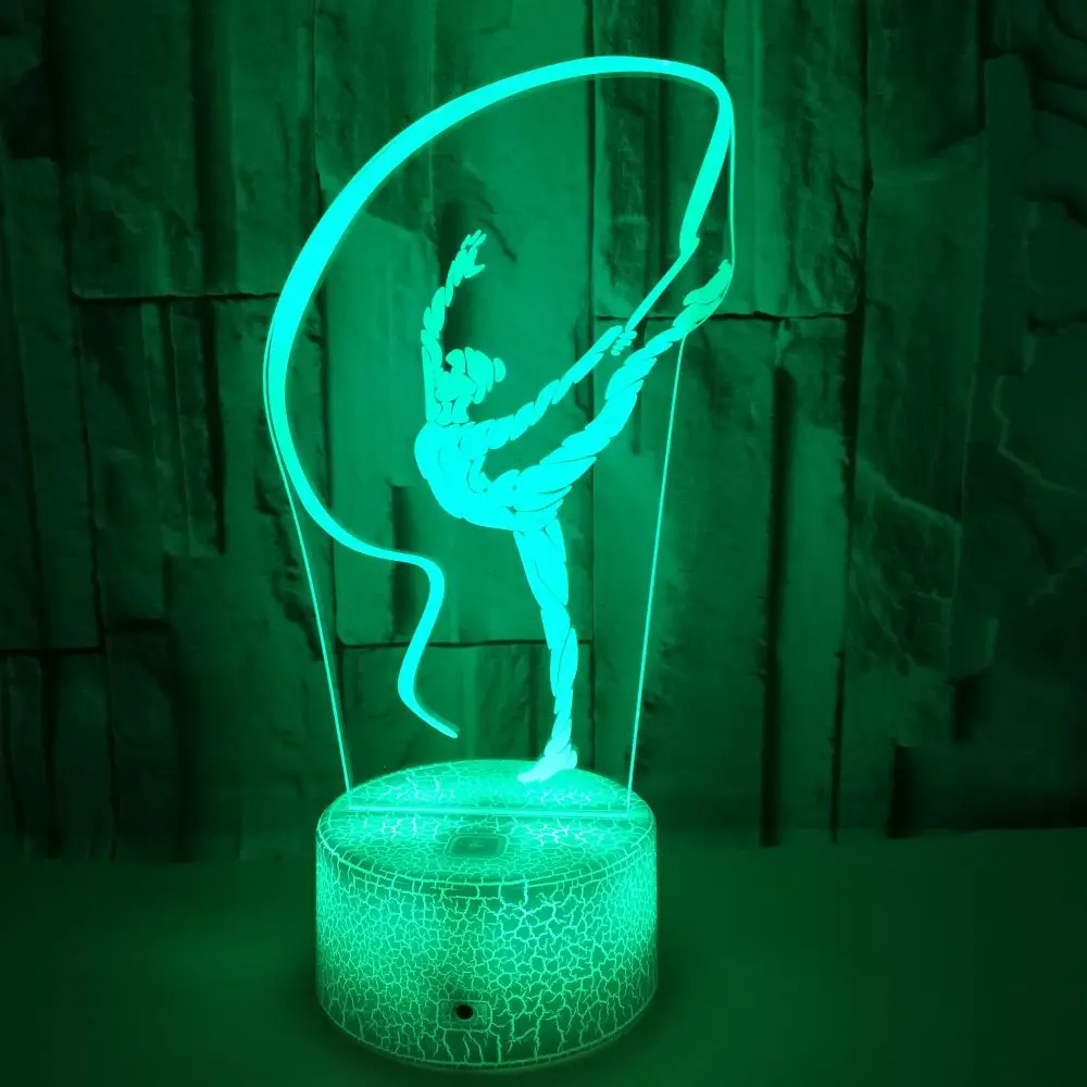 Artistic Gymnastics Ribbon Dancer 3D Lamp 7 Colors LED Night Lamp USB Table Lamp Bedside Nightlight Freestanding Artistic Gymnas
Artistic Gymnastics Ribbon Dancer 3D Lamp 7 Colors LED Night Lamp USB Table Lamp Bedside Nightlight Freestanding Artistic Gymnas