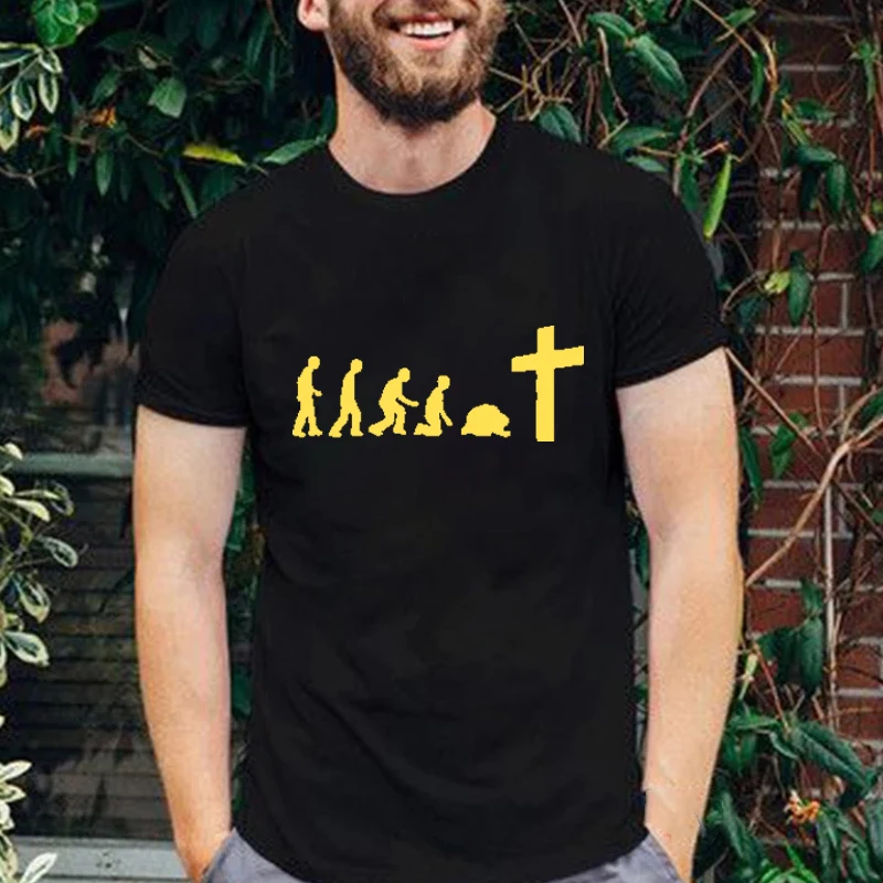 Funny Human Evolution Graphic Printed Tshirt for Man Jesus Cross Belief Christian T Shirt Casual Cotton Softe Summer T-shirt
Funny Human Evolution Graphic Printed Tshirt for Man Jesus Cross Belief Christian T Shirt Casual Cotton Softe Summer T-shirt