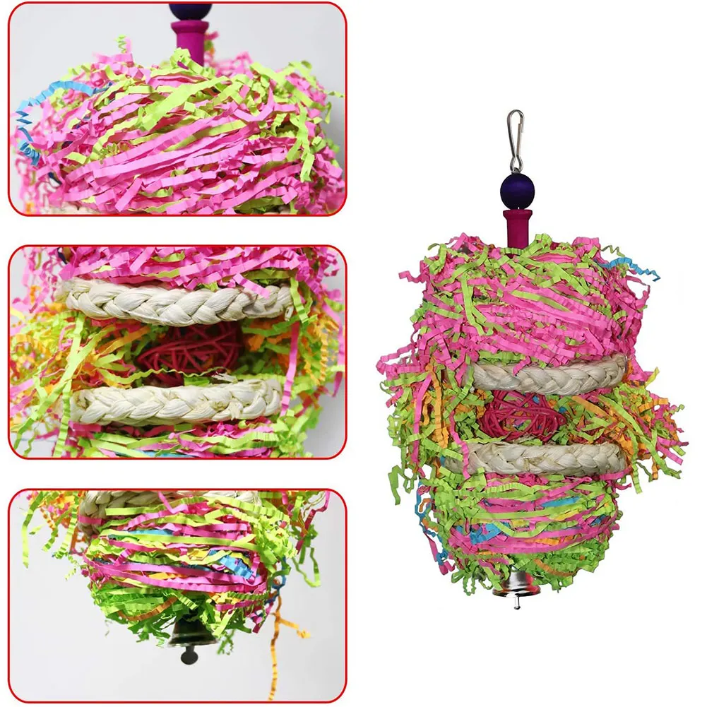 3PCS Safety Bird Shredder Toys Parrot Chewing Hanging Swing Toys Set For Parakeets Cockatiels Budgie Lovebirds Finches
3PCS Safety Bird Shredder Toys Parrot Chewing Hanging Swing Toys Set For Parakeets Cockatiels Budgie Lovebirds Finches