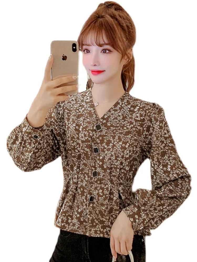 2021 Spring New Design Sense Vintage Floral Fitted Waist Figure Flattering Shirt Women Long Sleeve French Short Top-Music of the
2021 Spring New Design Sense Vintage Floral Fitted Waist Figure Flattering Shirt Women Long Sleeve French Short Top-Music of the