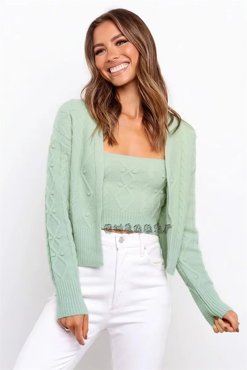 2021 Autumn Winter New Solid Sweater Women Loose Knitting Cardigan Women Coat Two Piece Suit Donsignet
2021 Autumn Winter New Solid Sweater Women Loose Knitting Cardigan Women Coat Two Piece Suit Donsignet