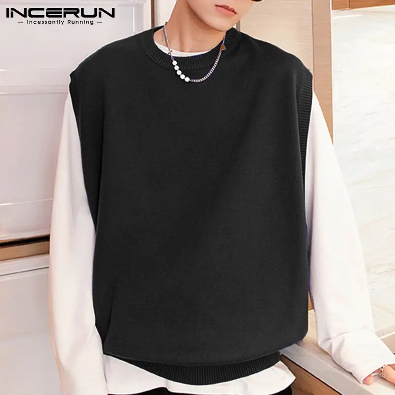 Casual Streetwear New Men Solid Color Comeforable Vests Crew Neck Male Fashionable Loose Sleeveless Vests Sweater S-5XL INCERUN
Casual Streetwear New Men Solid Color Comeforable Vests Crew Neck Male Fashionable Loose Sleeveless Vests Sweater S-5XL INCERUN