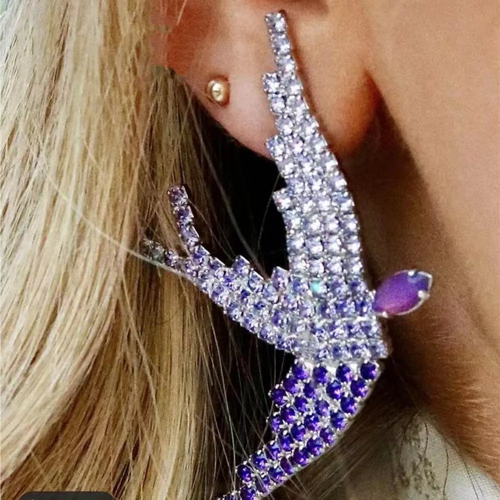 INS Rhinestone Big Phoenix Shape 3D Stud Earrings Animal Earrings Jewelry for Women Crystal Geometric Flying Bird Drop Earrings
INS Rhinestone Big Phoenix Shape 3D Stud Earrings Animal Earrings Jewelry for Women Crystal Geometric Flying Bird Drop Earrings