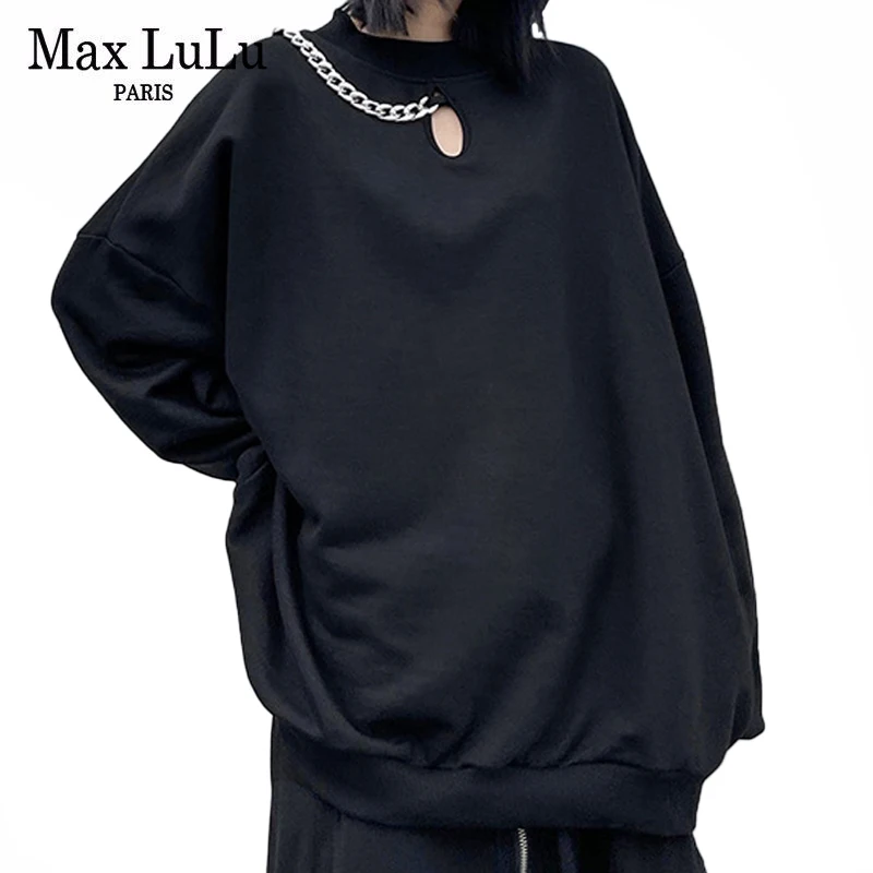 Женские свободные Свитшоты Max LuLu в стиле панк/готика, модель 2022 года, весенний однотонный дизайн в британском стиле, Повседневная Уличная од...
Женские свободные Свитшоты Max LuLu в стиле панк/готика, модель 2022 года, весенний однотонный дизайн в британском стиле, Повседневная Уличная од...