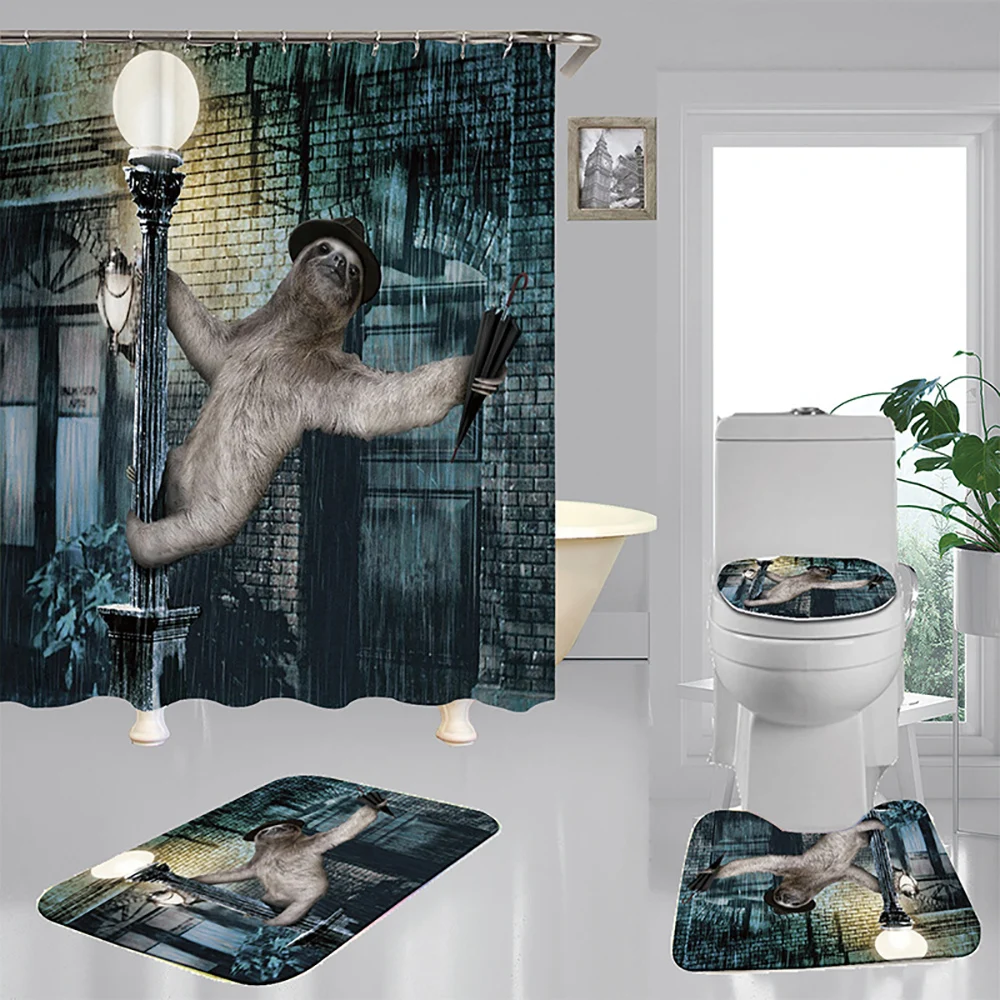 Funny Bike Dinosaur Waterproof Shower Curtain 4 Piece Carpet Cover Toilet Cover Bath Mat Pad Set Home Bathroom Decoration
Funny Bike Dinosaur Waterproof Shower Curtain 4 Piece Carpet Cover Toilet Cover Bath Mat Pad Set Home Bathroom Decoration