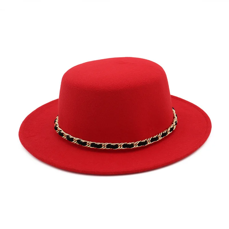 Fedora Hats Men Wide-Brimmed Winter Ladies Hats Color Matching Chain Church Formal Wear Felt Fedora Hats White And Green Panama
Fedora Hats Men Wide-Brimmed Winter Ladies Hats Color Matching Chain Church Formal Wear Felt Fedora Hats White And Green Panama