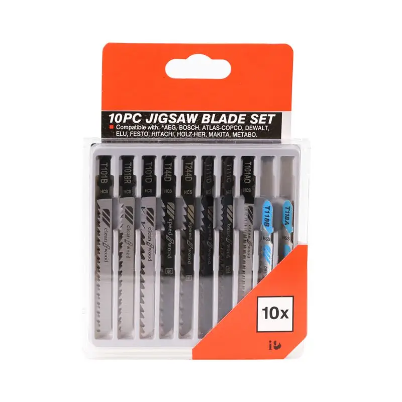 10pcs T118A T118B T101AO T111C T111D T244D T144D T101D T101BR T101B Jigsaw Blades for Cutting Plastic Metal Wood
10pcs T118A T118B T101AO T111C T111D T244D T144D T101D T101BR T101B Jigsaw Blades for Cutting Plastic Metal Wood