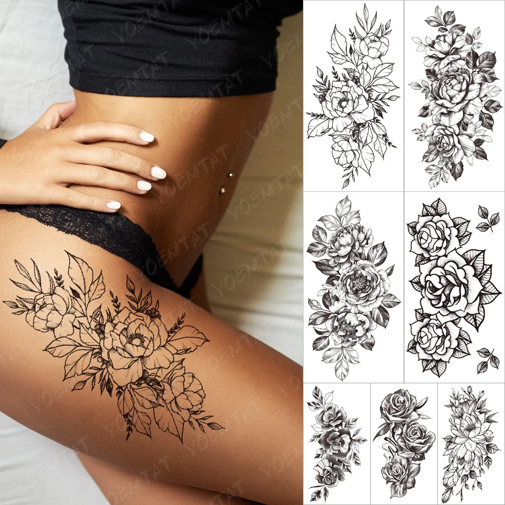 3D Flower Blooming Waterproof Temporary Tatooo Stickers Orchid Stamen Leaf Transfer Tatoo Body Art Fake Tattoo Black Male Women
3D Flower Blooming Waterproof Temporary Tatooo Stickers Orchid Stamen Leaf Transfer Tatoo Body Art Fake Tattoo Black Male Women