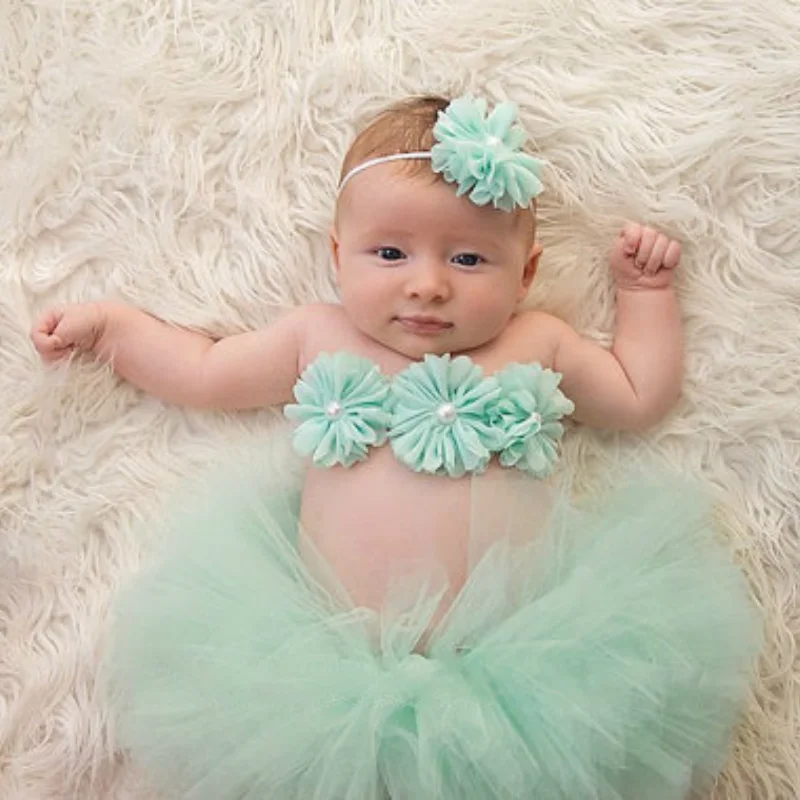 

Наряды для фотосъемки новорожденных Одежда для младенцев 0-3 месяцев наряд для маленьких девочек платье-пачка для новорожденных реквизит дл...