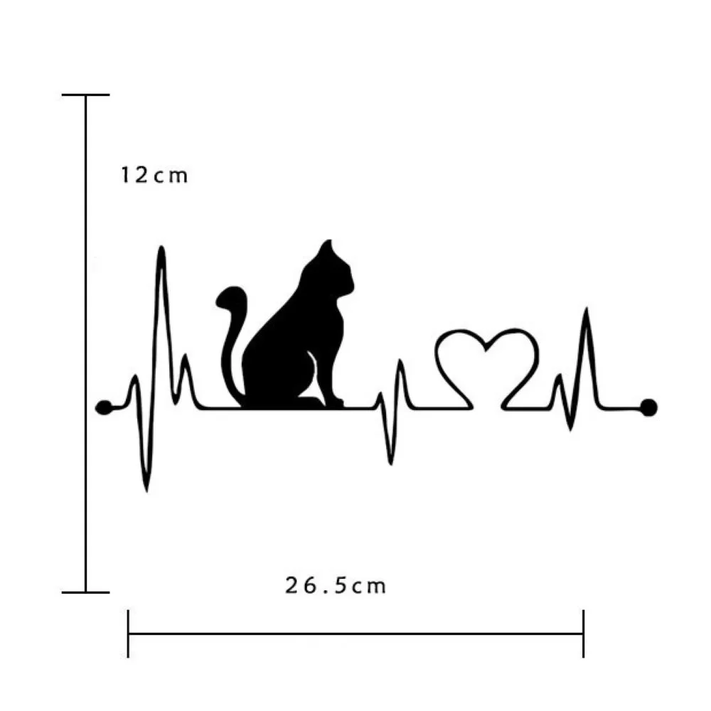 Car Sticker Heartbeat Cat Shape Universal PETReflective Vehicle Exterior Decals Car Accessories Decortative Stickers
Car Sticker Heartbeat Cat Shape Universal PETReflective Vehicle Exterior Decals Car Accessories Decortative Stickers