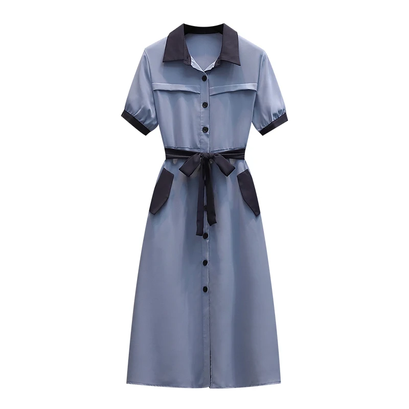 EHQAXIN Summer Women's Dress Fashion Lapel Short-Sleeved Casual Single-Breasted Lace-Up French Long Dresses Gentle Style L-4XL
EHQAXIN Summer Women's Dress Fashion Lapel Short-Sleeved Casual Single-Breasted Lace-Up French Long Dresses Gentle Style L-4XL