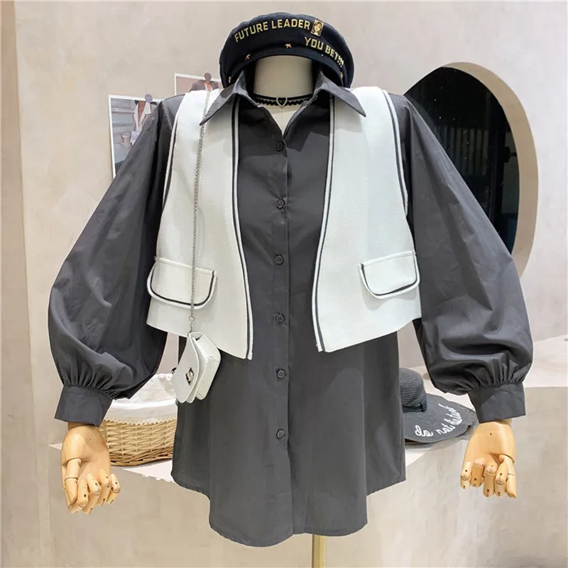 Женский комплект из двух предметов, твидовый короткий жилет и рубашка с длинным рукавом, осень 2021
Женский комплект из двух предметов, твидовый короткий жилет и рубашка с длинным рукавом, осень 2021