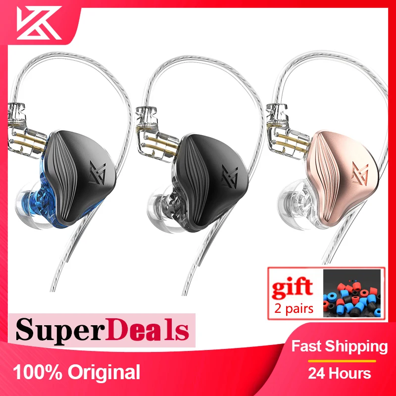 

NEW KZ ZEX Static Dynamic Drive Hybrid Earphone HIFI Bass Earbud Sport Noise Cancelling Headset KZ EDX PRO ZSN PRO