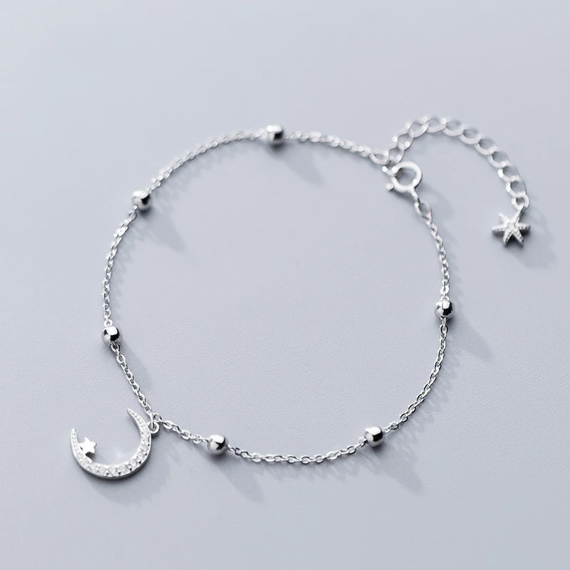 HF JEL Stylish 925 Sterling Silver Bracelets for Women Elegant Moon Stars Charm Bracelets Silver Jewelry Christmas Gift Femme
HF JEL Stylish 925 Sterling Silver Bracelets for Women Elegant Moon Stars Charm Bracelets Silver Jewelry Christmas Gift Femme