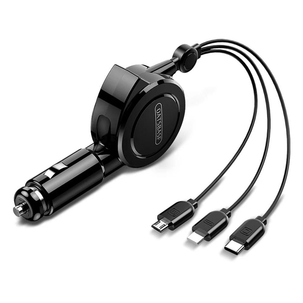 1m/1.5m 3 In 1 Car Charger 12V USB Charger with Retractable Charging Cables PD Fast Charging for Huawei Android Xiaomi iPhone
1m/1.5m 3 In 1 Car Charger 12V USB Charger with Retractable Charging Cables PD Fast Charging for Huawei Android Xiaomi iPhone