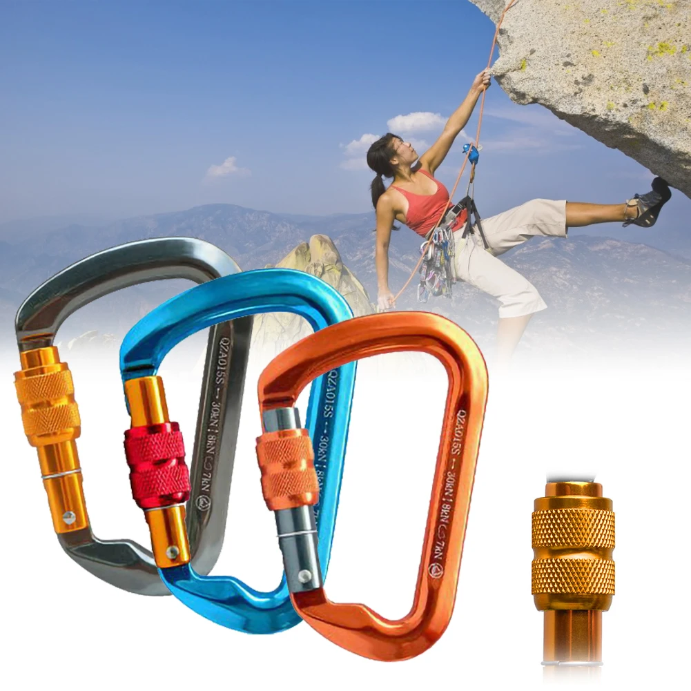 30kn Screw Door Lock Carabiner D Type Ring Hook Outdoor Downhill Climbing Equipment Safety Hook Aerial Work Climbing Accessory
30kn Screw Door Lock Carabiner D Type Ring Hook Outdoor Downhill Climbing Equipment Safety Hook Aerial Work Climbing Accessory