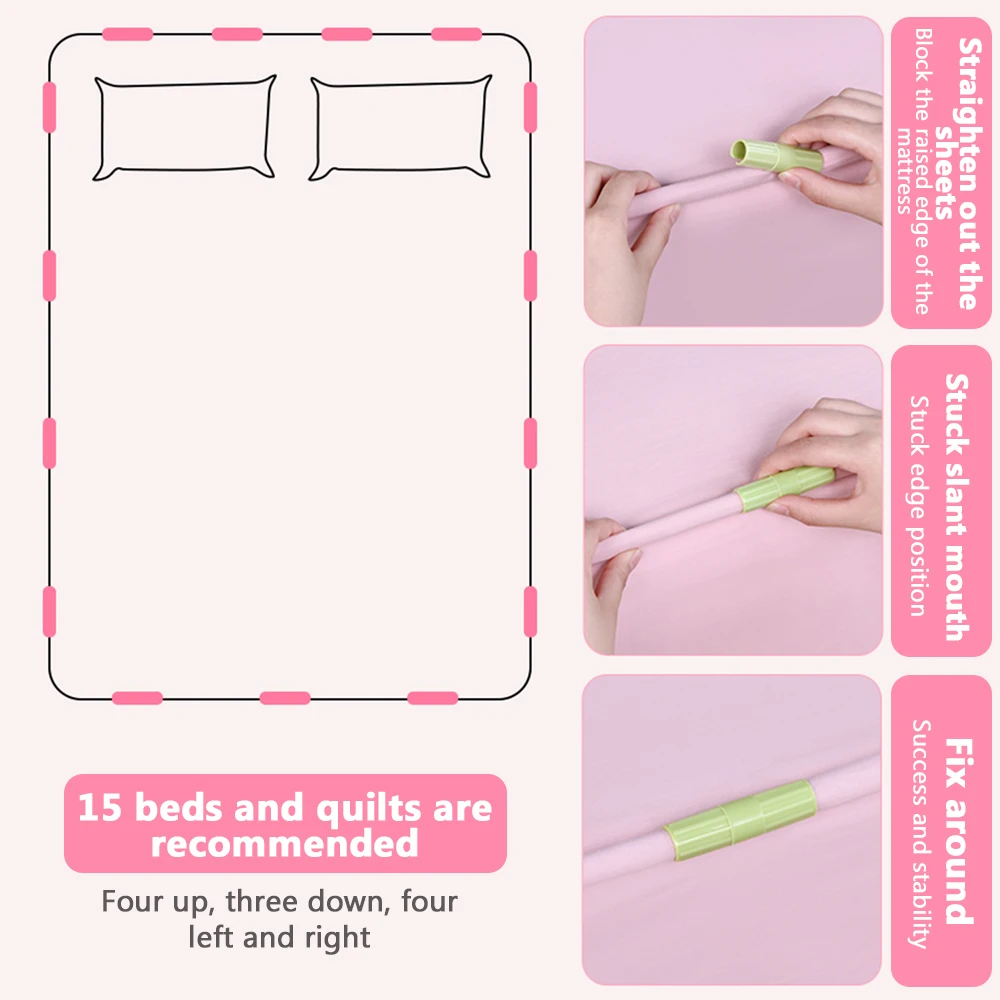 Nordic Style 15pcs Clips Plastic Slip-Resistant Clamp Quilt Bed Cover Fasteners Mattress Holder For Sheets Home Clothes Peg
Nordic Style 15pcs Clips Plastic Slip-Resistant Clamp Quilt Bed Cover Fasteners Mattress Holder For Sheets Home Clothes Peg