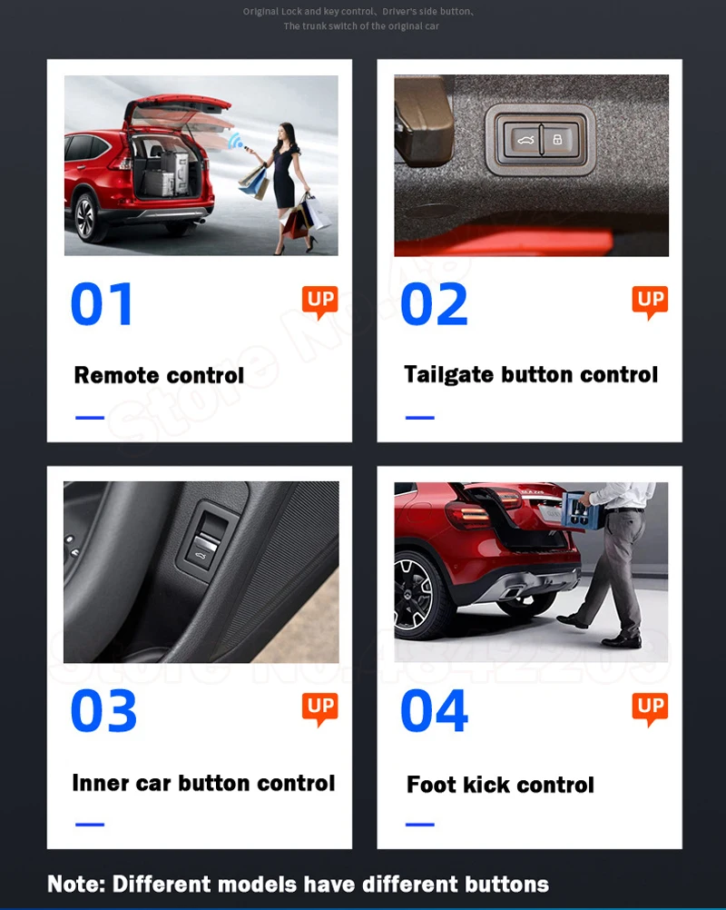 Electric tailgate For Benz CLS class W218 2012-2018 refitted tail box intelligent electric tail gate power operated opening
Electric tailgate For Benz CLS class W218 2012-2018 refitted tail box intelligent electric tail gate power operated opening