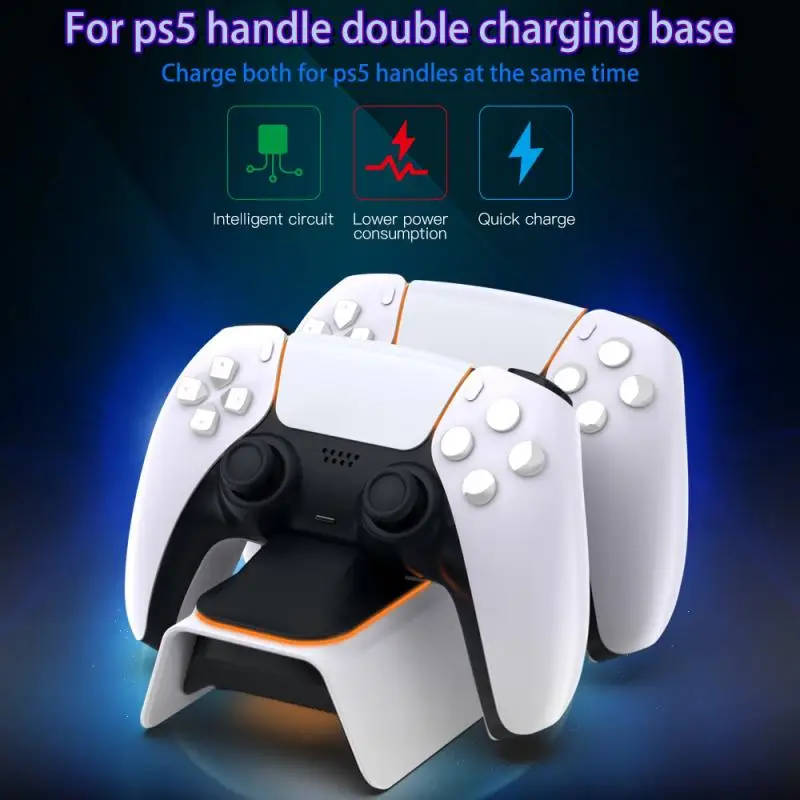 Dual Fast Charger Station For Playstation 5 PS5 Game Controller Wireless Gamepad Joystick Power Dock For Dual Sense Controllers
Dual Fast Charger Station For Playstation 5 PS5 Game Controller Wireless Gamepad Joystick Power Dock For Dual Sense Controllers