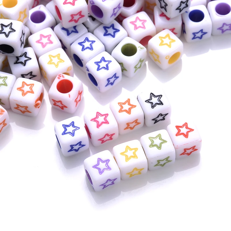 50Batches Of 7x7mm Five-Pointed Star Patter Random Mixed Square Acrylic Beads Loose Spacer Beads for DIY Jewelry Findings
50Batches Of 7x7mm Five-Pointed Star Patter Random Mixed Square Acrylic Beads Loose Spacer Beads for DIY Jewelry Findings