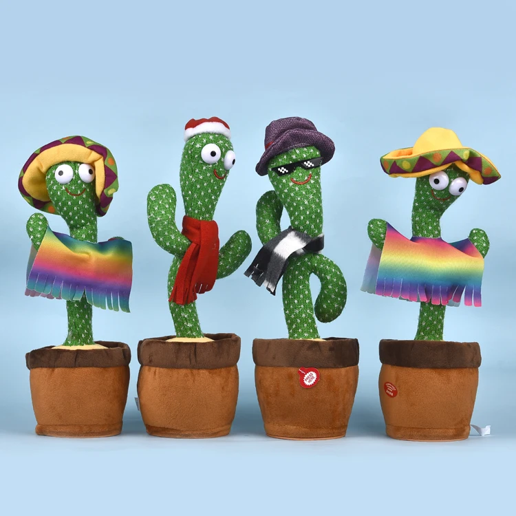Electric Dancing Cactus Plush Toys Rechargeable Glowing Singing Recording Speaker Home Decor For Children Funny Toy Best Gift
Electric Dancing Cactus Plush Toys Rechargeable Glowing Singing Recording Speaker Home Decor For Children Funny Toy Best Gift