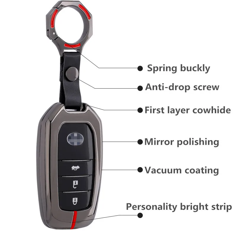 New Zinc Alloy Car Key Cover Case Key Holder Set Styling For Toyota High lander Land Cruiser Riez RAV4 Camry Crolla Crown Prado
New Zinc Alloy Car Key Cover Case Key Holder Set Styling For Toyota High lander Land Cruiser Riez RAV4 Camry Crolla Crown Prado