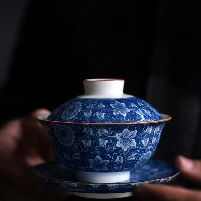 Китайская чайная чашка с голубыми цветами и крышкой, керамическая, 150 мл, винтажная чайная чашка с блюдцем, для кружки с отрывными листьями, П...
Китайская чайная чашка с голубыми цветами и крышкой, керамическая, 150 мл, винтажная чайная чашка с блюдцем, для кружки с отрывными листьями, П...