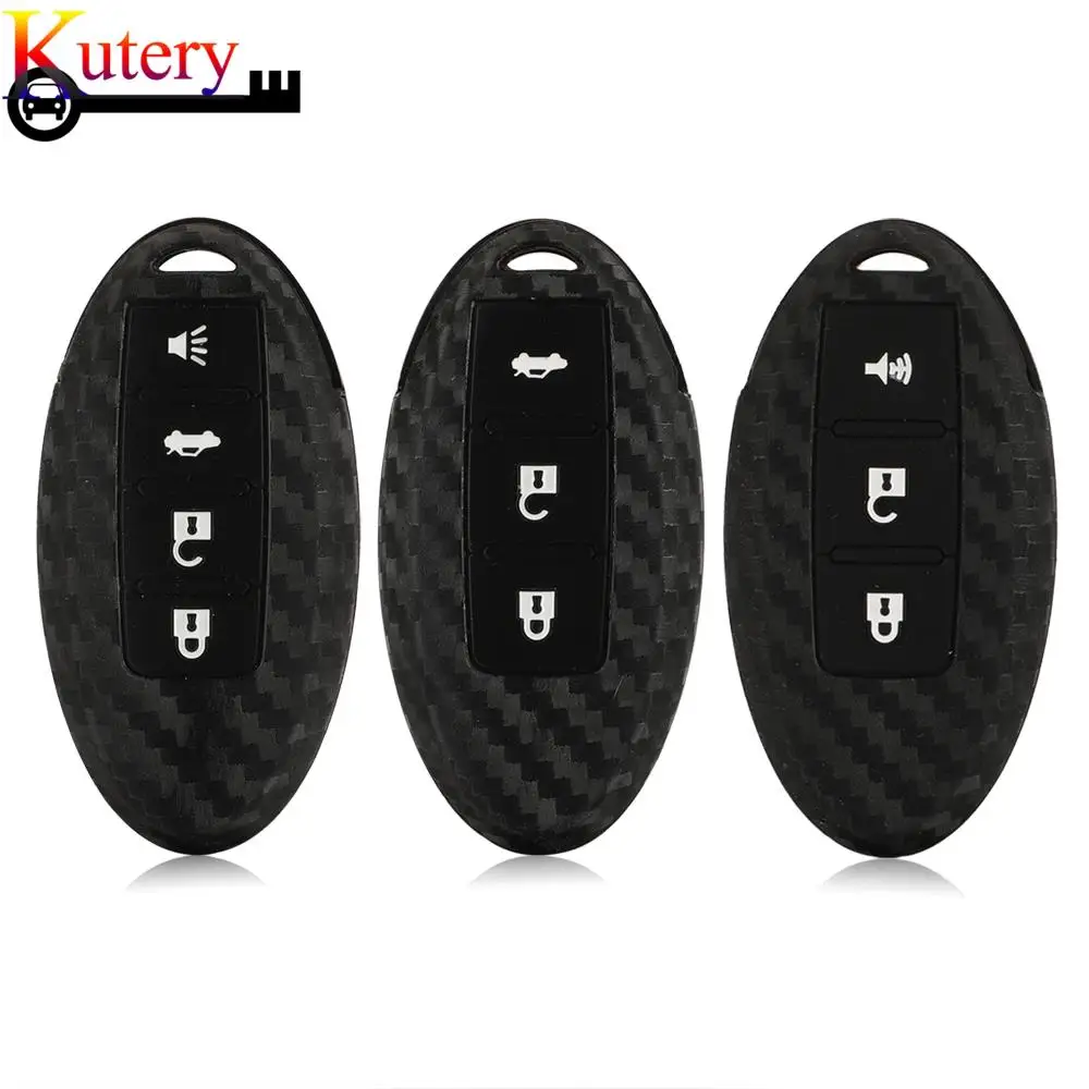 Kutery Carbon Silicone Rubber Car Key Cover Case For Nissan Qashqai X-Trail Tidda Juke March Note Remote Key Protecor 3/4Buttons
Kutery Carbon Silicone Rubber Car Key Cover Case For Nissan Qashqai X-Trail Tidda Juke March Note Remote Key Protecor 3/4Buttons