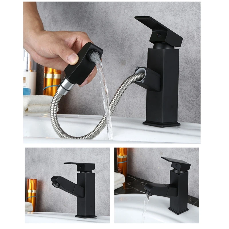 R58C Bathroom Kitchen Basin Faucet 304 Stainless steel Pull Out Spray Sink Tap Hot And Cold Water Crane Deck Mount Faucets
R58C Bathroom Kitchen Basin Faucet 304 Stainless steel Pull Out Spray Sink Tap Hot And Cold Water Crane Deck Mount Faucets